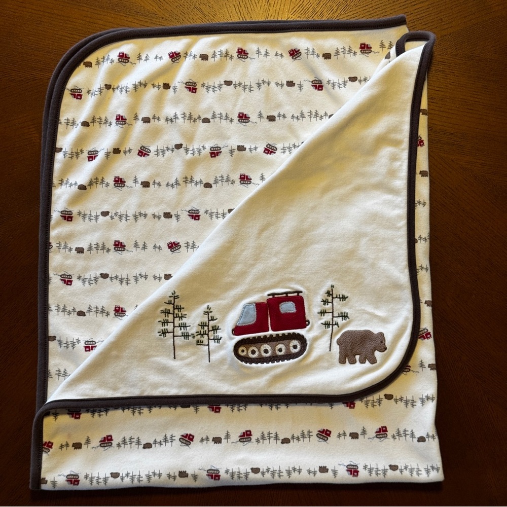 Gymboree Baby Blanket - Still Truckin - In the Forest - Brown Bear